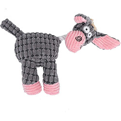 Jouet Pour Chien En Peluche Âne-jouets Grinçants En Peluche Pour Petits Chiens De Taille Moyenne,jouets à Mâcher Amusants Pour Chiots Réduit L'Ennui-gris