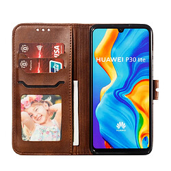 Acheter Wewoo Coque Fashion Etui de protection en cuir pour Huawei P30 Lite Marron