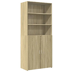 vidaXL Buffet haut chêne sonoma 80x42,5x185 cm bois d'ingénierie