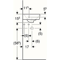 Lave main d'angle GEBERIT Renova Compact - 450x155x395 mm - 276132000