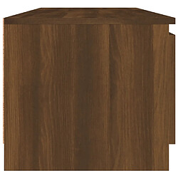 Avis vidaXL Meuble TV Chêne marron 140x40x35,5 cm Bois d'ingénierie