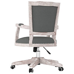 Acheter Helloshop26 Chaise fauteuil siège pivotante de bureau informatique étude foncé tissu gris 02_0024127