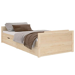 vidaXL Cadre de lit sans matelas bois de pin massif 90x200 cm