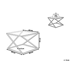 Avis Beliani Table basse Verre Argenté BEVERLY