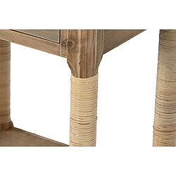 Pegane Table de nuit, table de chevet avec 1 tiroir en bois coloris naturel - longueur 44 x profondeur 33 x Hauteur 61,5 cm pas cher