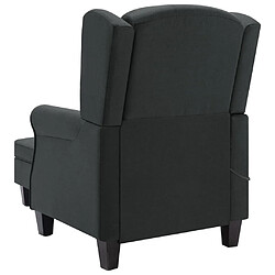 Maison Chic Fauteuil de massage avec repose-pied,Fauteuil luxe de relaxation Gris foncé Tissu -MN60988 pas cher