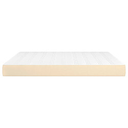 Avis vidaXL Matelas de lit à ressorts ensachés Crème 160x200x20 cm Tissu