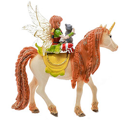 Schleich Figurine Fée Marween Chevauchant la Licorne Scintillante de Bayala Multicolore