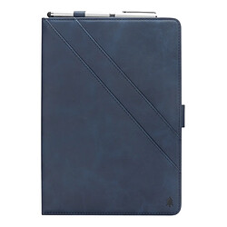 Wewoo Smart Cover Housse Etui en cuir à double support horizontal pour iPad Pro 10.5 (2017), avec emplacements pour cartes et cadre pour photos stylo (Bleu)