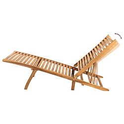 Acheter vidaXL Chaise longue Bois de teck solide