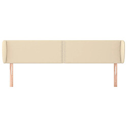 Avis Maison Chic Tête de lit moderne avec oreilles pour chambre - Décoration de lit Crème 183x23x78/88 cm Tissu -MN11985