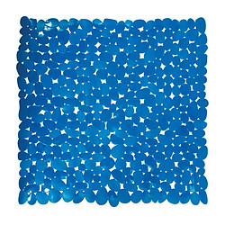 MSV Tapis Fond de douche PVC GALETS 53x53cm Bleu Marine