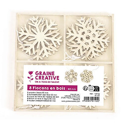 Graines Creatives Flocons de neige en bois -decoration de noel