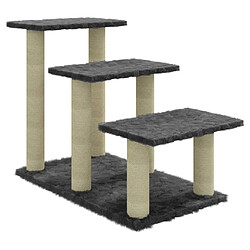 vidaXL Arbre à chat avec griffoirs en sisal Gris foncé 50,5 cm