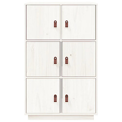 Acheter vidaXL Buffet haut Blanc 67x40x108,5 cm Bois massif de pin