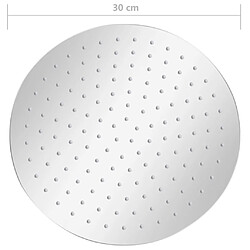 vidaXL Pomme de douche pluie Acier inoxydable 304 30 cm Ronde pas cher