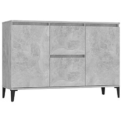 Maison Chic Buffet,Meuble de Rangement,commode pour salon,Cuisine Gris béton 104x35x70 cm Aggloméré -MN27073