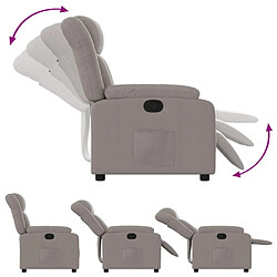 Avis vidaXL Fauteuil inclinable Taupe Tissu