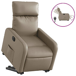 vidaXL Fauteuil inclinable électrique cappuccino similicuir