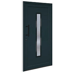 vidaXL Porte d'entrée anthracite 108x208 cm PVC