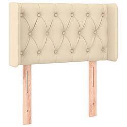 Avis Maison Chic Tête de lit scandinave à LED,meuble de chambre Crème 83x16x78/88 cm Tissu -MN59373