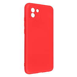 Avizar Coque Samsung Galaxy A03 Silicone Semi-rigide Finition Soft-touch Fine rouge