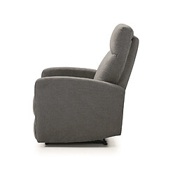 Acheter Pegane Fauteuil relax manuel en tissu waterproof couleur Gris foncé - Longueur 66 x Profondeur 88 x Hauteur 103 cm