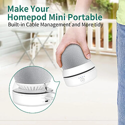 SANAG Compatible Avec Homepod Mini Batterie 10000Mah Base De Batterie Portable Externe Support Sans Fil Avec 10 Heures D'Autonomie(Blanc) pas cher