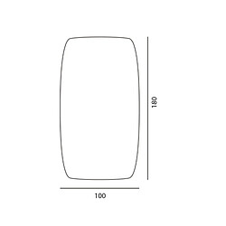 Inside 75 Table repas INFINITY 6 couverts 180 x 100 x 76 cm pied métal noir plateau céramique blanc