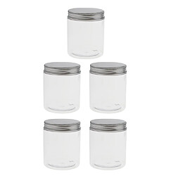 5pcs 250ml pots de pot en plastique de maquillage vide crème cosmétique conteneurs couvercle à vis