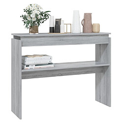 Maison Chic Table console | Meuble d'entrée | Table d'appoint Sonoma gris 102x30x80 cm Bois d'ingénierie -GKD87211 pas cher