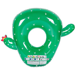 Airmyfun Bouée Gonflable Ronde XXL pour Piscine & Plage Ultra Confort, Flotteur Deluxe - Cactus ø130cm