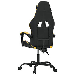 Acheter vidaXL Chaise de jeu pivotante Noir et doré Similicuir