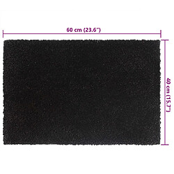 Avis vidaXL Tapis de porte noir 40x60 cm fibre de coco touffeté