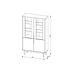 Acheter Vente-Unique Vitrine avec 2 portes - Beige - DABRIANA