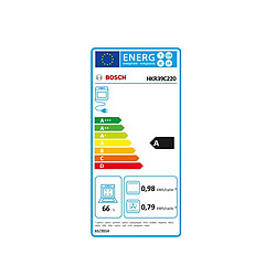 Cuisinière vitrocéramique a 66l 4 feux blanc - HKR39C220 - BOSCH