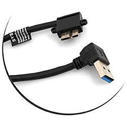 Avis System-S Câble Micro USB 3.0 coudé 90 ° ° Angle coudé vers la Droite vers USB Type A 3.0 vers Le Haut Adaptateur Câble de données et de Chargement 27 cm