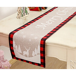 Avis C364 Blanc Blanc Tableau de Noël Runner Rouge et Noir Table de table Nordic Intérieur Table Décoration pour les vacances