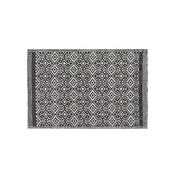 Acheter Beliani Tapis extérieur noir à motif géométrique 120 x 180 cm BARMER