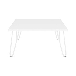 Helloshop26 Table basse 60 x 60 x 30 cm blanc 03_0008521