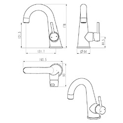 Acheter SCHÜTTE Mitigeur de lavabo PISA chrome