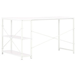 Avis Helloshop26 Bureau table poste de travail meuble d'ordinateur informatique étude d'ordinateur 120 x 72 x 70 cm blanc 02_0023715