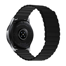 Bracelet en silicone magnétique, 22mm à fermeture rapide, taille L pour votre Samsung Galaxy Watch 3 45mm/Gear S3 Frontier/Classic - noir