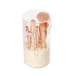 Universal Organisateur de cosmétique transparent Brosse de maquillage Boîte de stockage Boîte en plastique perle Tuyau anti-poussière Accessoires de salle de bains Haute capacité