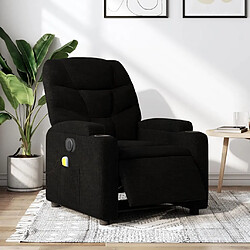 Maison Chic Fauteuil Relax pour salon, Fauteuil de massage inclinable électrique Noir Tissu -GKD90391