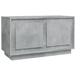 vidaXL Meuble TV gris béton 80x35x45 cm bois d'ingénierie