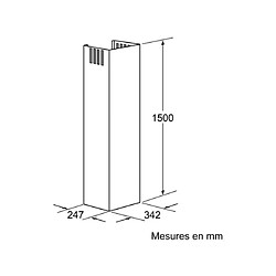 Extension de cheminée pour hotte 150cm - lz12365 - SIEMENS