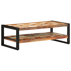 vidaXL Table basse 120x60x40 cm Bois de récupération solide