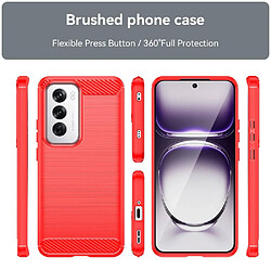 Htdmobiles Coque pour Oppo Reno 12 5G - housse etui silicone gel carbone + film ecran - ROUGE