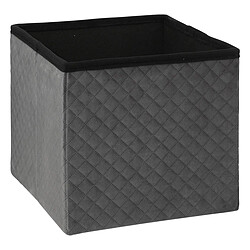 Acheter Five Simply Smart Pouf 31 x 31cm Pliant Velours Gris - FIVE